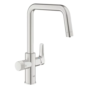 Grohe Blue Pure Eurosmart U-kifolyós vízszűrős csaptelep, szín: SuperSteel