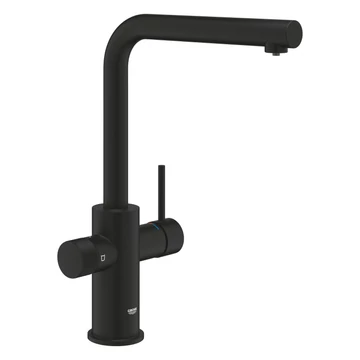 Grohe Blue Pure Minta L-kifolyós vízszűrős csaptelep kihúzható fejjel, szín: phantom black