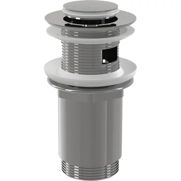 Alcaplast mosdó leeresztő Click-Clack, túlfolyóval, fém, 5/4", kis dugóval