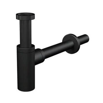 Alcaplast mosdószifon A 400 Black, matt fekete, leeresztő nélkül DN32