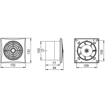 Awenta Silence ventilátor WZ100T időkapcsolós