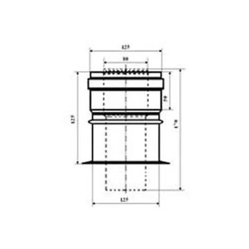 Tricox Alu/Alu indító idom (Ferroli), 80/125mm Tricox Alu/Alu indító idom (Ferroli), 80/125mm