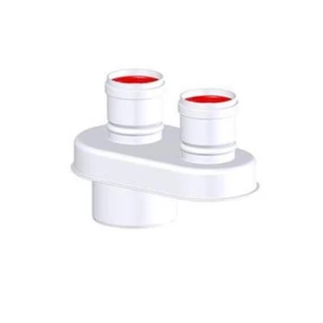 Tricox PPs/Alu osztó adapter, 80/125 - 2x80mm
