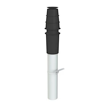 Tricox PPs/Alu tetőátvezetés fekete, 80/125mm