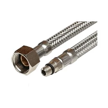 Vízflexicső Mosdóhoz 1/2" -30 cm Rövid