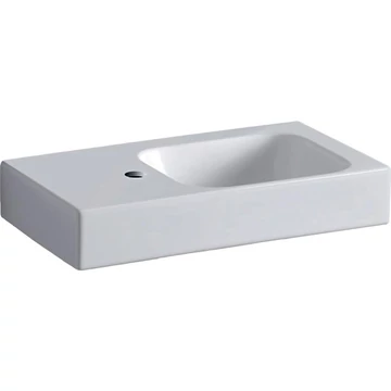 Geberit iCon kézmosó pakolófelülettel  53x13,5x31cm, csaplyuk bal oldalt, túlfolyó nélkül