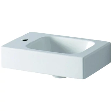 Geberit iCon kézmosó, 38x13,5x28cm, csaplyuk bal oldalon, túlfolyó nélkül