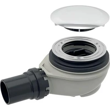 Geberit zuhanytálca szifon d90, szelepfedéllel, vízzár 50mm, d50, fényes króm