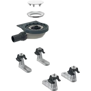 Geberit zuhanytálca lefolyó, 4 lábbal, Setaplano zuhanyfelülethez, vízzár magasság 30 mm, d=40mm