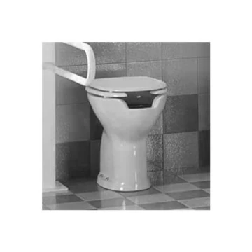 Mozgássérült speciális elől nyitott WC, ülőkével és tetővel,mélyöblítésű,hátsó kifolyású, 48 cm