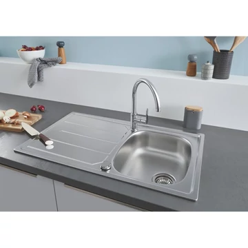 Grohe Bau mosogatótálca 1M+1CST + Bauedge mosogató csapteleppel - kifutó