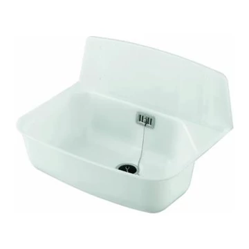 Haas falikút műanyag fehér szifonnal konzol nélkül