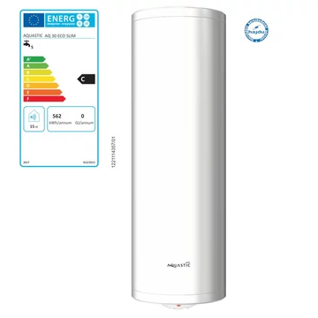 Hajdu Aquastic AQ ECO SLIM 30 függőleges elektromos vízmelegítő, keskeny kivitel, 30 literes