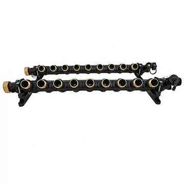 Hakatherm SkyFlow osztó - gyűjtő átfolyásmérő + komplett végelem 9 kör 1" - 3/4" EUROKÓNUSZ műanyag Hakatherm SkyFlow osztó - gyűjtő átfolyásmérő + komplett végelem 9 kör 1" - 3/4" EUROKÓNUSZ műanyag