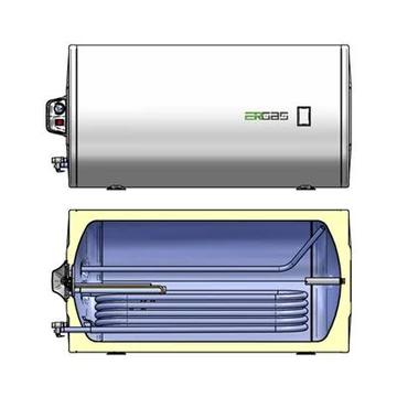 Heizer PLUS-RHB-202 3kW fali indirekt tároló fekvő, elektromos fűtőbetéttel 200l