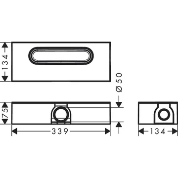 Hansgrohe uBox universal alapkészlet lineáris zuhanylefolyóhoz, standart telepítéshez