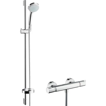 Hansgrohe Croma 100 Ecostat CC zuhany csaptelep +90 szett