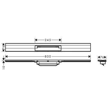 Hansgrohe RainDrain Flex zuhanylefolyó színkészlet 80 cm, formára vágható, fali, szálcsiszolt bronz