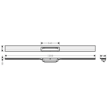 Hansgrohe RainDrain Flex zuhanylefolyó színkészlet 120 cm, formára vágható, fali, rm. hatású