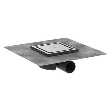 Hansgrohe RainDrain Spot Folyóka 15 x 15 cm rostély, rozsdamentes acél hatású