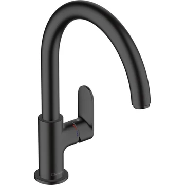 Hansgrohe Vernis Blend M35 egykaros konyhai csaptelep 210, elforgatható kifolyóval, matt fekete