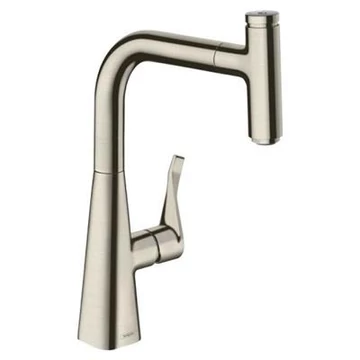 Hansgrohe Metris Select M71 konyhai csaptelep 240 kihúzható kifolyó (M7115), rm. acél hatású