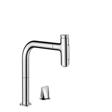 Hansgrohe Metris Select M71 2-lyukú konyhai csaptelep 200 kihúzható kifolyó (M7120), króm