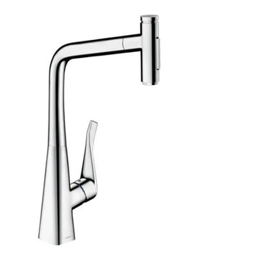 Hansgrohe Metris Select M71 konyhai csaptelep 320 2jet, kihúzható kifolyó, króm