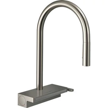 Hansgrohe Aquno Select M81 konyhai csaptelep 170 3jet, kihúzható kifolyó, sBox, rm. acél hatású