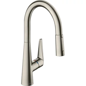 Hansgrohe Talis M51 konyhai csaptelep 200 kihúzható kifolyó (M5116-H200), rm. acél hatású