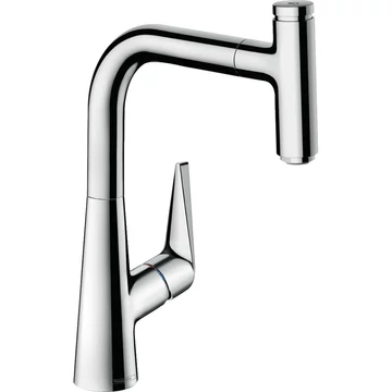 Hansgrohe Talis Select M51 2-lyukú konyhai csaptelep 220 kihúzható kifolyó (M5115), króm