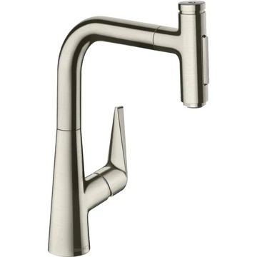 Hansgrohe Talis Select M51 konyhai csaptelep 220 kihúzható kifolyó (M5117), rm. acél hatású