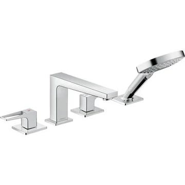 Hansgrohe Metropol 4-lyukú kádcsaptelep peremre építhető Secuflex-vel loop fogantyúval