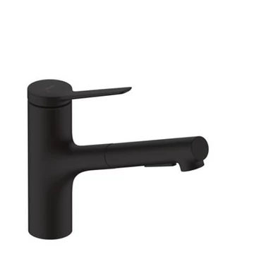Hansgrohe Zesis M33 konyhai csaptelep 150, kihúzható kifolyó, 2jet, matt fekete