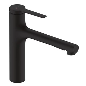 Hansgrohe Zesis M33 konyhai csaptelep 160, kihúzható kifolyó, 2jet, matt fekete