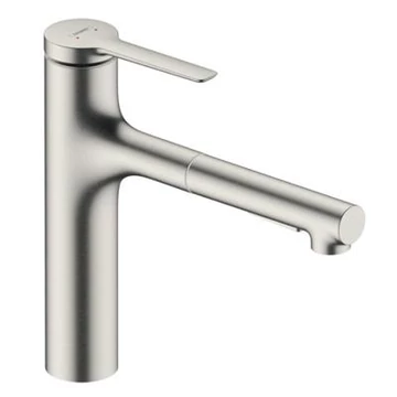 Hansgrohe Zesis M33 konyhai csaptelep 160, kihúzható kifolyó, 2jet, rm. acél hatású