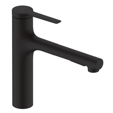 Hansgrohe Zesis M33 konyhai csaptelep 160, kihúzható kifolyó, 2jet, sBox, matt fekete