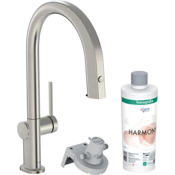 Hansgrohe Aqittura M91 Filtersystem konyhai csapt. 210, kihúzható kifolyó, 1jet, sBox, rm. acél hat.