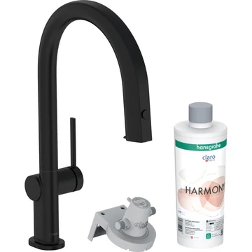 Hansgrohe Aqittura M91 Filtersystem konyhai csapt. 210, kihúzható kifolyó, 1jet, matt fekete