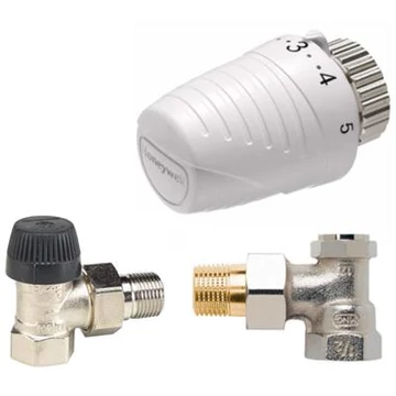 Honeywell termosztatikus radiátorszelep szett, sarok, 1/2" BM - kifutó