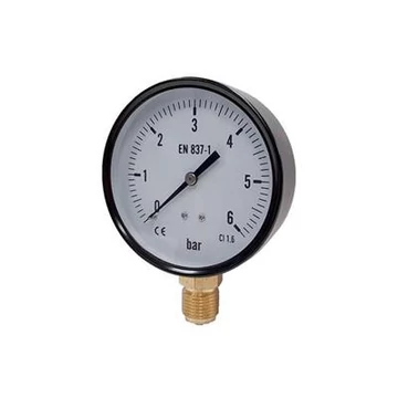 Install feszmérő 100-as 0-6bar, alsós 1/2"-os