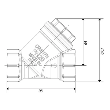Vízszűrő Y Réz 5/4"