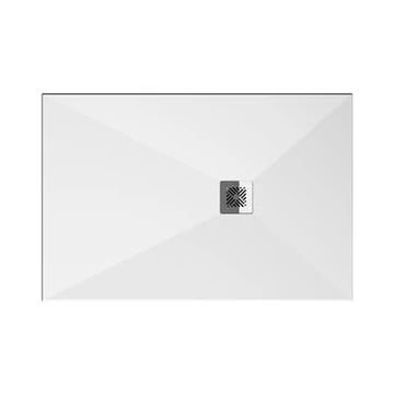 Jika Padana téglalap alakú zuhanytálca, 1600x900 mm, matt fehér, rozsdamentes acél lefolyófedéllel Jika Padana téglalap alakú zuhanytálca, 1600x900 mm, matt fehér, rozsdamentes acél lefolyófedéllel