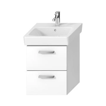 Jika Lyra Plus alsószekrény 50 cm-es mosdóhoz, 2 fiókkal, fehér, 43,9x40,1x55 cm