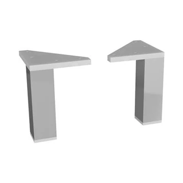 Jika Lyra Plus láb alsószekrényhez, króm, 1 pár, 10,6x8,x3 cm