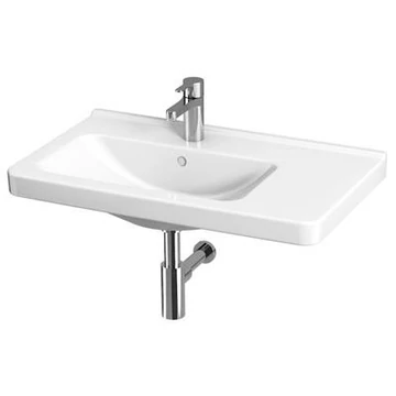 Jika Cubito Pure mosdó 75x45 cm, aszimmetrikus, jobbos, csaplyukkal, túlfolyóval, fehér - kifutó