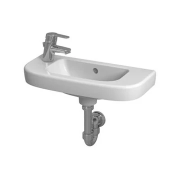 Jika Deep by Jika kézmosó 50x23 cm, balos, túlfolyóval, csaplyukkal, fehér - kifutó