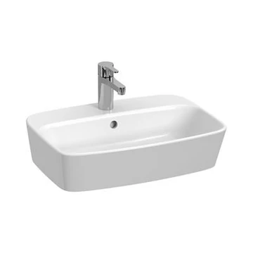 Jika Lyra Plus mosdótál téglalap alakú 55x40 cm csaplyukkal, túlfolyóval, fehér - kifutó