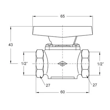 Mofém golyóscsap 1/2 "BB AHA