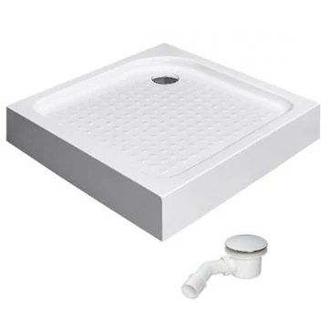 Radaway Rodos C zuhanytálca 80x80 cm akril, előlapos, lábbal, ST90 szifonnal (cikkszám: 4K88155-04)